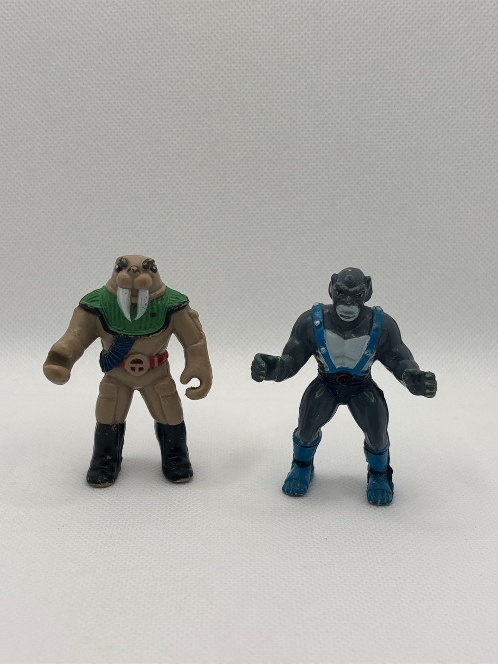 VTG 80s ThunderCats Action Figure Set Tuska Warriors and Panthro Small Size PVC